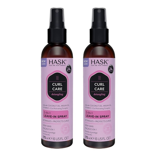 HASK Curl Care Detangling 5-in-1 Leave-In Spray 175mL Pack of 2