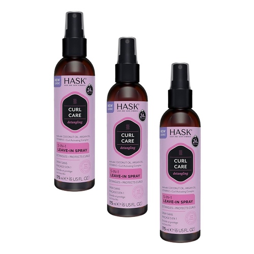 HASK Curl Care Detangling 5-in-1 Leave-In Spray 175mL Pack of 3