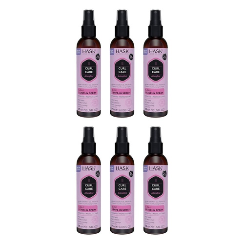 HASK Curl Care Detangling 5-in-1 Leave-In Spray 175mL Pack of 6