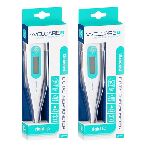 Welcare Digital Thermometer Standard x 10 Bundle of 2