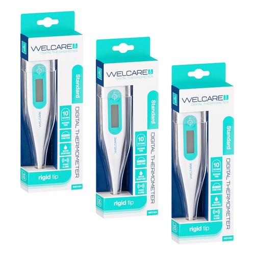 Welcare Digital Thermometer Standard x 10 Bundle of 3