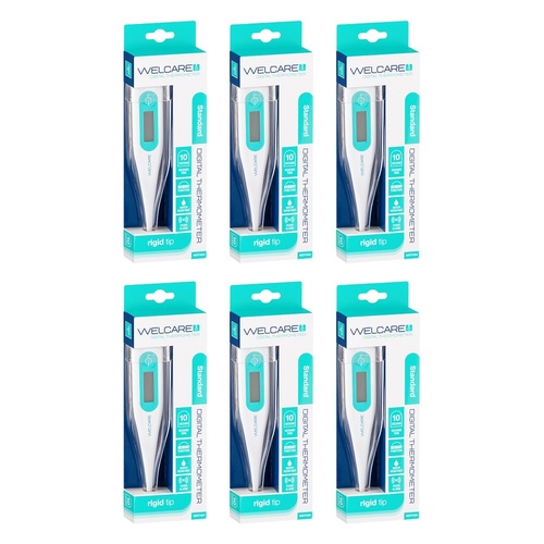 Welcare Digital Thermometer Standard x 10 Bundle of 6