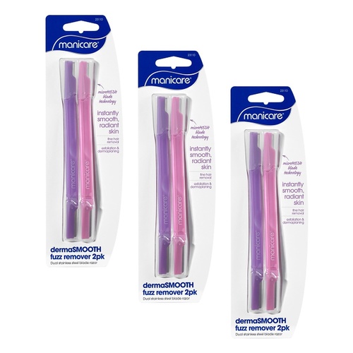Manicare DermaSmooth Fuzz Remover 2 Pack Bundle of 3