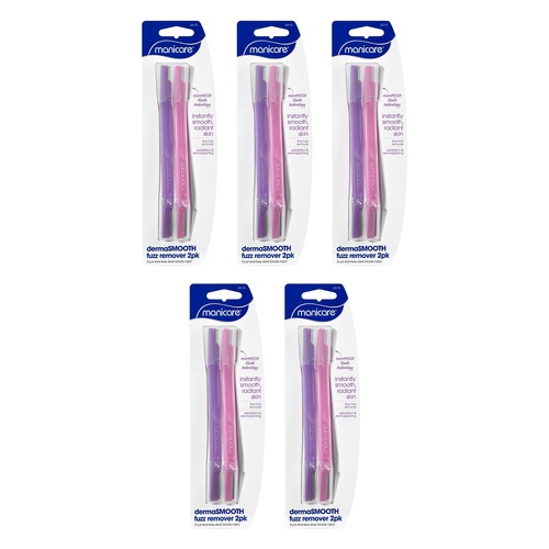 Manicare DermaSmooth Fuzz Remover 2 Pack Bundle of 5