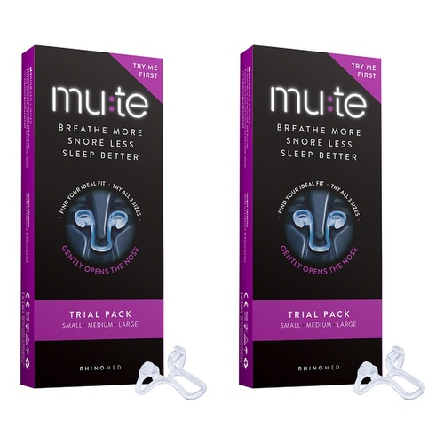 Mute Nasal Device Trial Pack 3 Sizes Bundle of 2