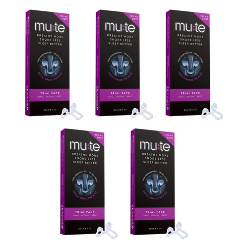 Mute Nasal Device Trial Pack 3 Sizes Bundle of 5
