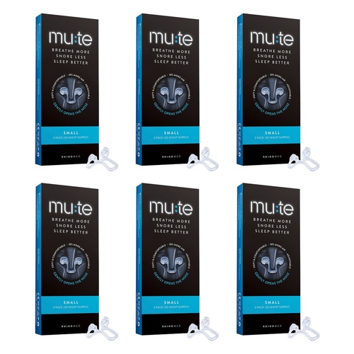 Mute Small Nasal Device 3 Pack Bundle of 6