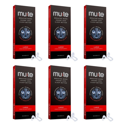 Mute Large Nasal Device 3 Pack Bundle of 6