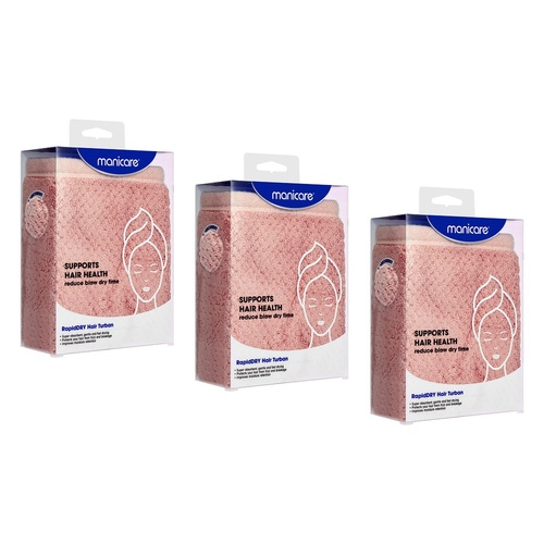 Manicare rapidDry Hair Turban Pack of 3