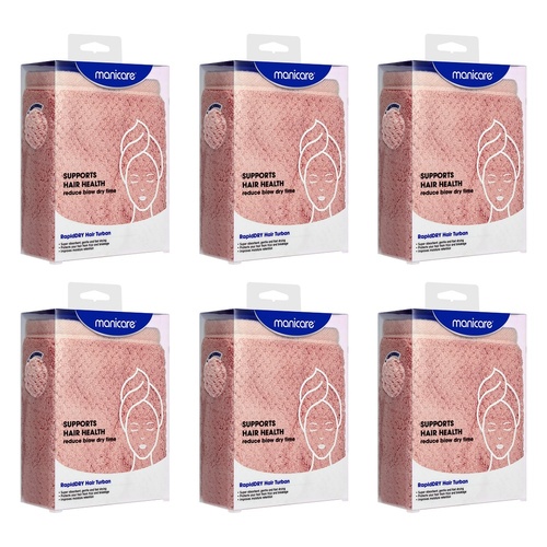 Manicare rapidDry Hair Turban Pack of 6