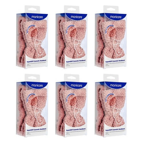 Manicare superSOFT Cosmetic Headband Pack of 6