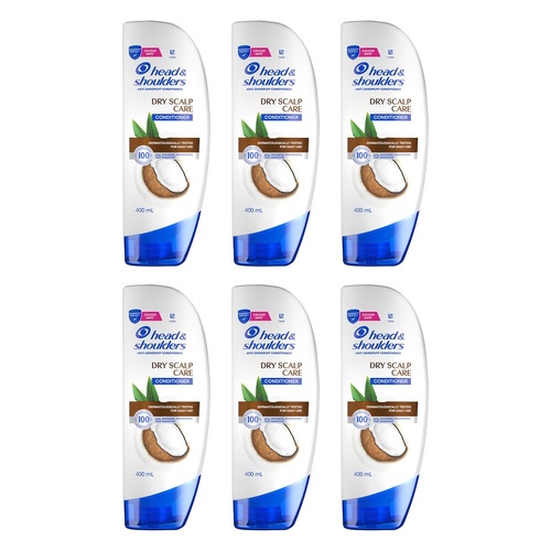 Head & Shoulders Dry Scalp Care Coconut Oil Anti Dandruff Conditioner Pack of 6