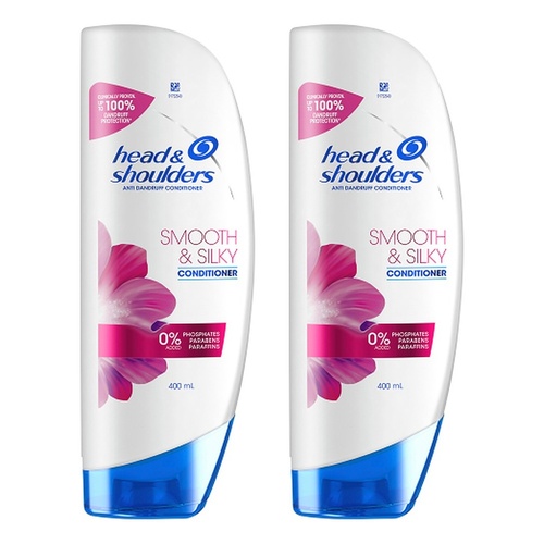 Head & Shoulders Smooth & Silky Conditioner Anti Dandruff 400mL Pack of 2
