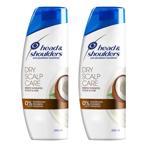Head & Shoulders Dry Scalp Care Shampoo with Coconut Oil 200mL Pack of 2