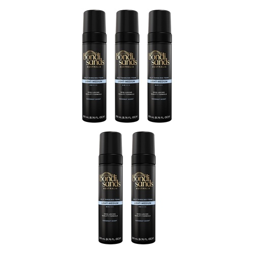 Bondi Sands Light/Medium Self Tanning Foam 200mL Pack of 5
