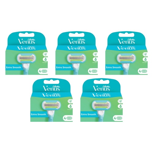 Gillette Venus Extra Smooth Refill Blades 4 Pack Bundle of 5