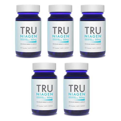 Tru Niagen 300mg Capsule Supplement 30 Capsules Pack of 5