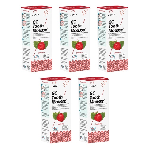 GC Tooth Mousse Strawberry 40g Pack of 5