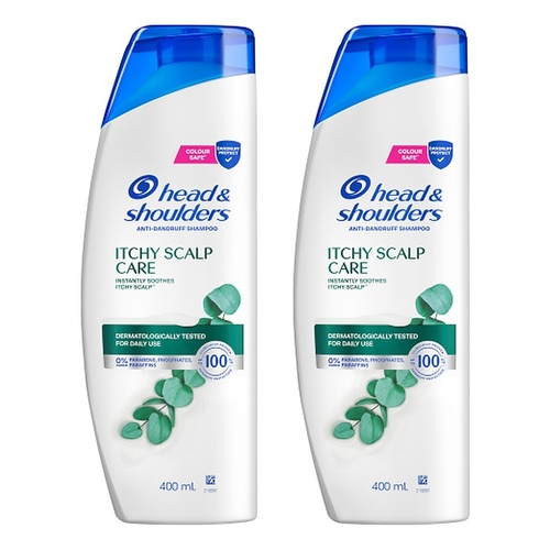 Head & Shoulders Itchy Scalp Care Shampoo with Eucalyptus 400mL Pack of 2