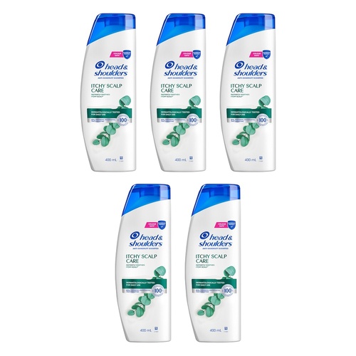 Head & Shoulders Itchy Scalp Care Shampoo with Eucalyptus 400mL Pack of 5