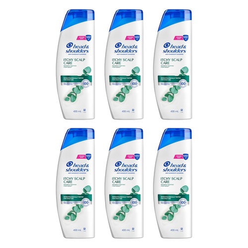 Head & Shoulders Itchy Scalp Care Shampoo with Eucalyptus 400mL Pack of 6