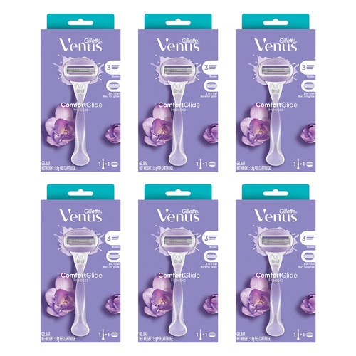 Gillette Venus Comfortglide Freesia Razor x 4 Bundle of 6