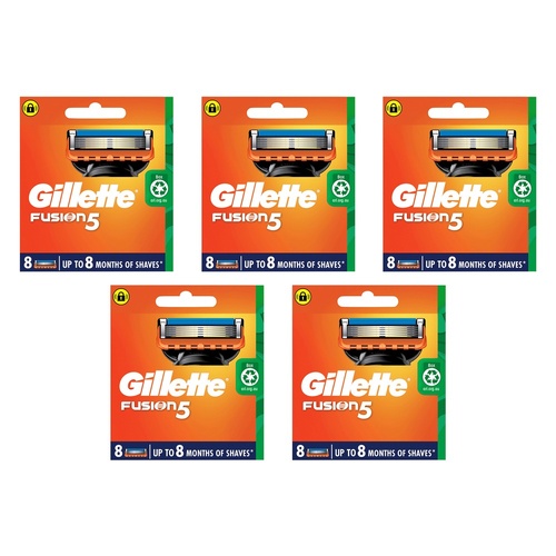 Gillette Fusion5 Razor Blades Replacement Cartridges 8 Pack Bundle of 5