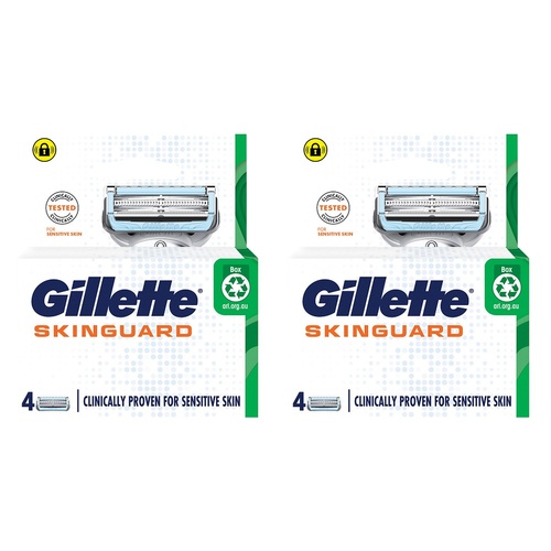 Gillette SkinGuard Blade Cartridge Refills 4 Pack Bundle of 2