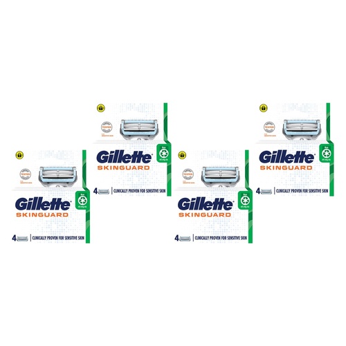 Gillette SkinGuard Blade Cartridge Refills 4 Pack Bundle of 4