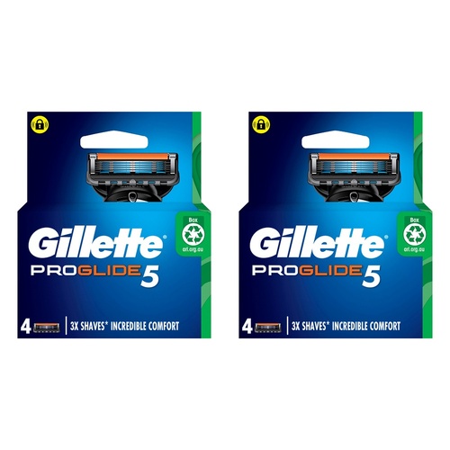 Gillette ProGlide5 Flexball Razor Blade Refills 4 Pack Bundle of 2