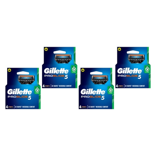 Gillette ProGlide5 Flexball Razor Blade Refills 4 Pack Bundle of 4