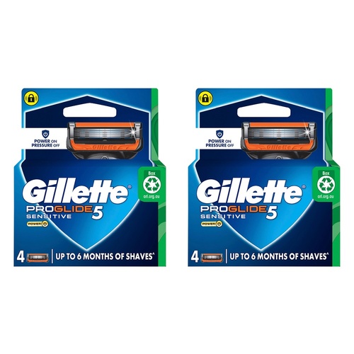 Gillette ProGlide5 Flexball Power Blade Refills 4 Pack Bundle of 2