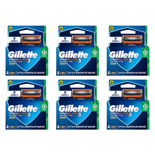 Gillette ProGlide5 Flexball Power Blade Refills 4 Pack Bundle of 6