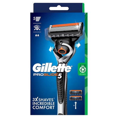 Gillette ProGlide5 Flexball Razor Handle Plus 2 Cartridges 3 Piece Set