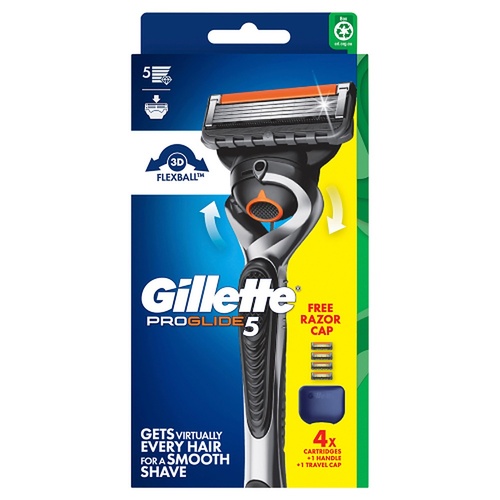 Gillette ProGlide 5 Razor Handle + 4 Cartridges