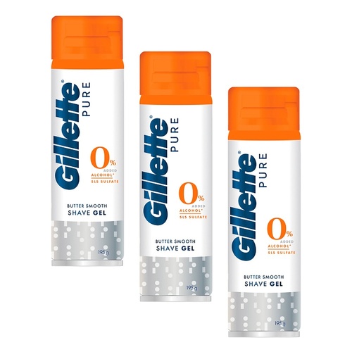 Gillette Pro Aqua Hydrating Shea Butter Shave Gel 195g Pack of 3
