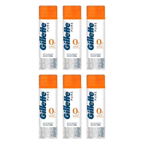 Gillette Pro Aqua Hydrating Shea Butter Shave Gel 195g Pack of 6
