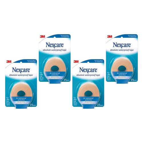 Nexcare Absolute Waterproof Tape Tan 38mm x 4.5m Pack of 4