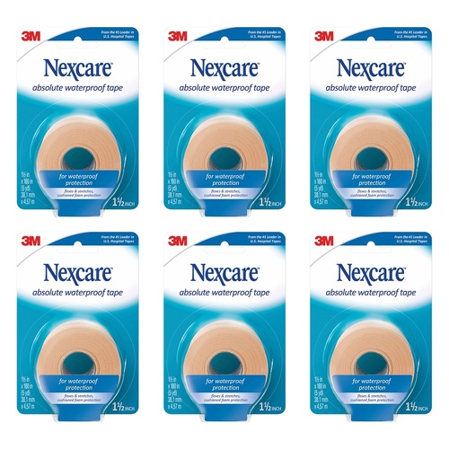 Nexcare Absolute Waterproof Tape Tan 38mm x 4.5m Pack of 6