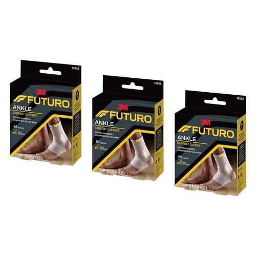 Futuro Comfort Ankle Support Medium Pack of 3