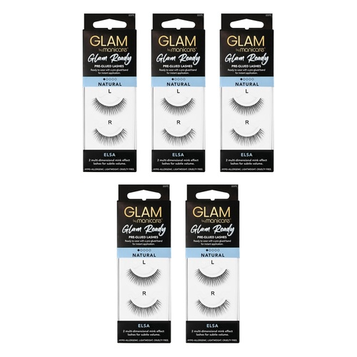 Glam by Manicare Elsa Pre-Glued Lashes Pack of 5