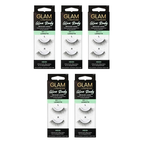 Glam by Manicare Heidi Pre-Glued Lashes Pack of 5