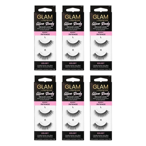 Glam by Manicare Kelsey Pre-Glued Lashes Pack of 6