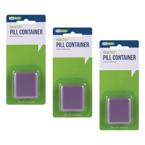Ezy Dose Indestructo Pill Box Pack of 3