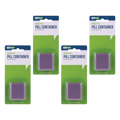 Ezy Dose Indestructo Pill Box Pack of 4
