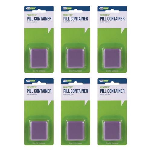 Ezy Dose Indestructo Pill Box Pack of 6
