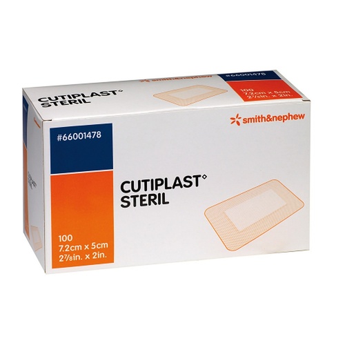 Cutiplast Adhesive Fabric Dressing 7.2cm x 5cm 100 Pack