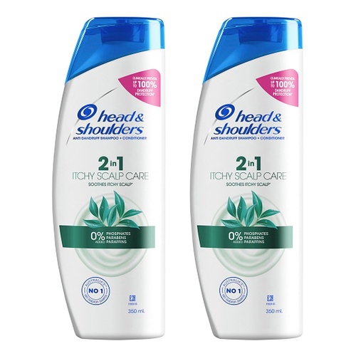 Head & Shoulders Itchy Scalp Care 2in1 Shampoo & Conditioner 350mL Pack of 2