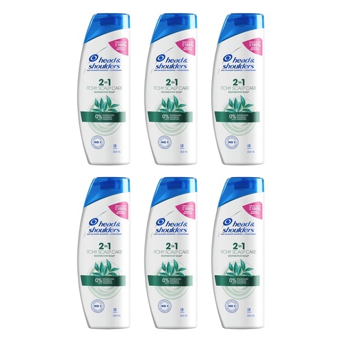 Head & Shoulders Itchy Scalp Care 2in1 Shampoo & Conditioner 350mL Pack of 6