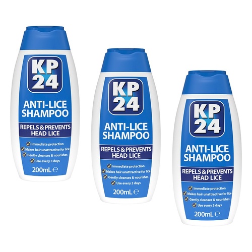 KP24 Anti-Lice Shampoo 200mL Pack of 3